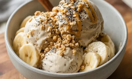 Frozen Banana Nice Cream Breakfast