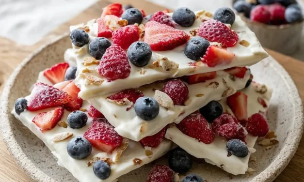 Frozen Yogurt Bark with Fresh Fruit