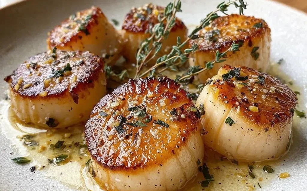 Garlic Herb Butter Scallops