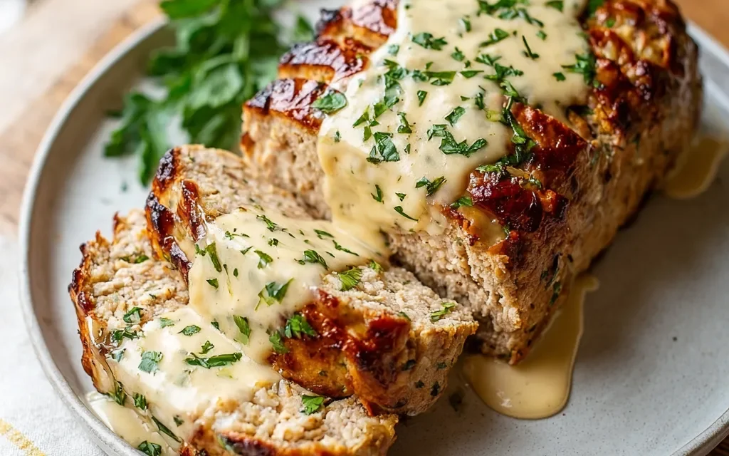 Garlic Parmesan Chicken Meatloaf