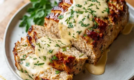 Garlic Parmesan Chicken Meatloaf