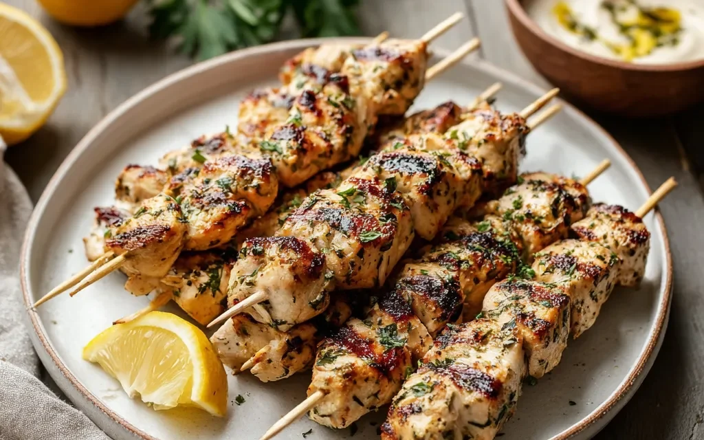 Grilled Lemon-Herb Chicken Skewers