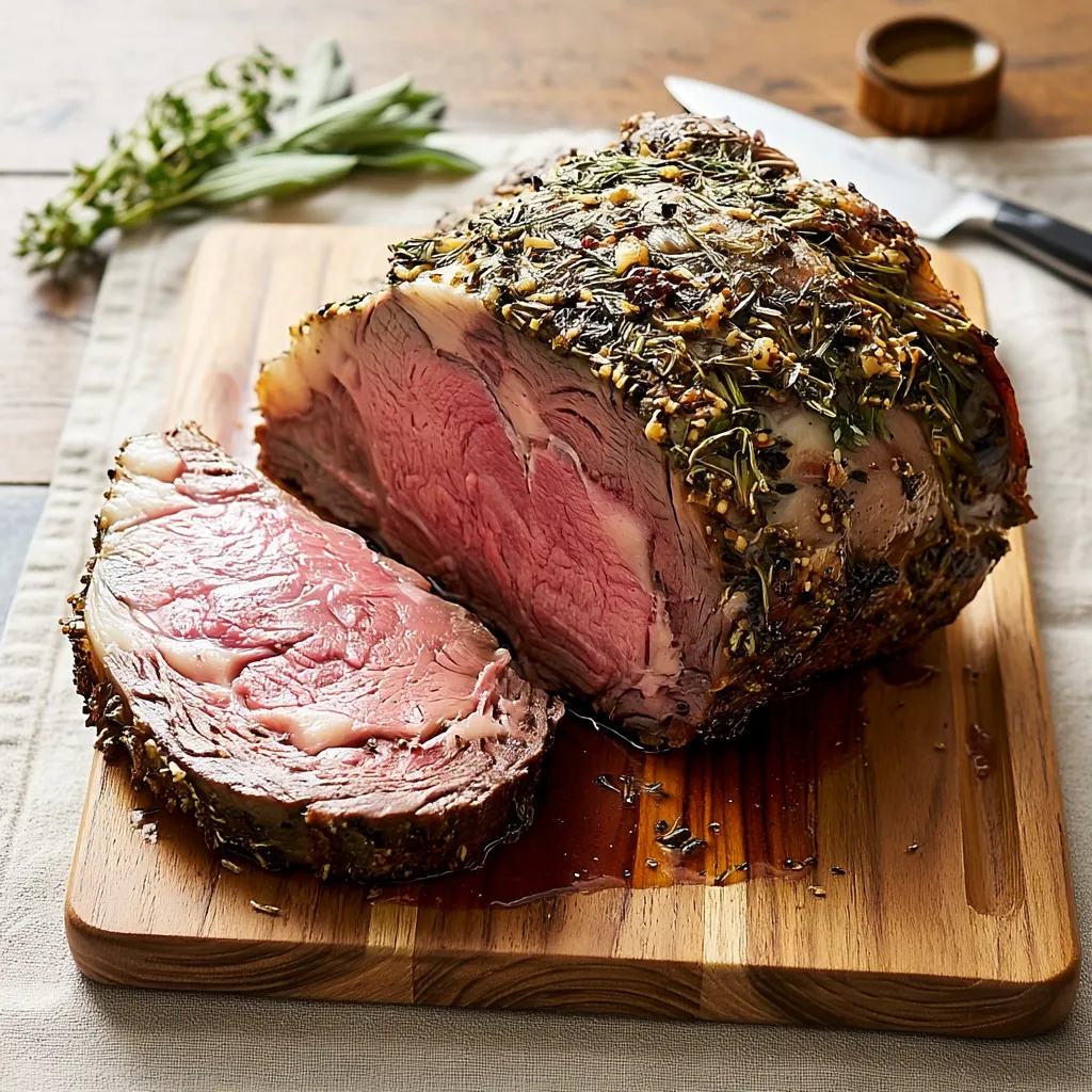 Herb Crusted Prime Rib Roast - Instantly Recipes