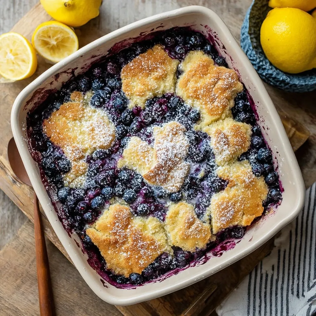 Lemon Blueberry Dump Cake - Instantly Recipes