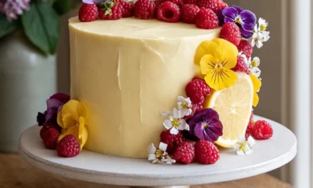Lemon Raspberry Spring Birthday Cake
