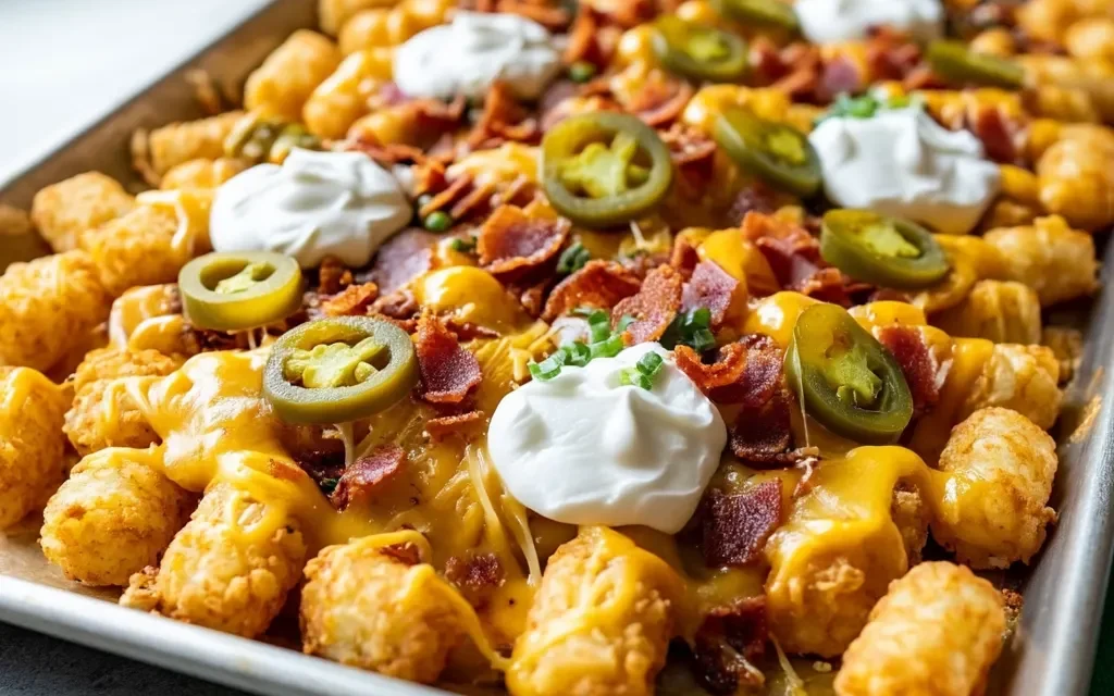 Loaded Totchos (Tater Tot Nachos)