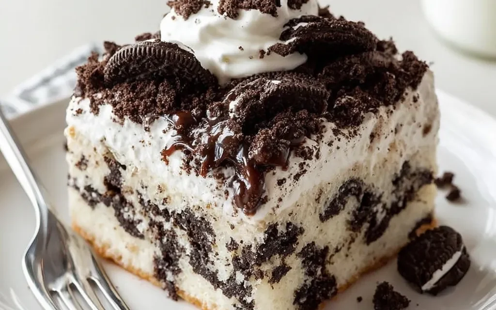 Oreo Cookie Poke Cake