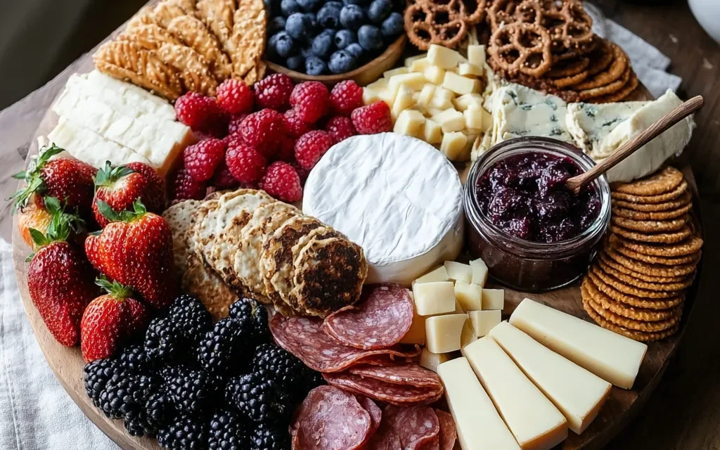 Patriotic Red White and Blue Charcuterie Board