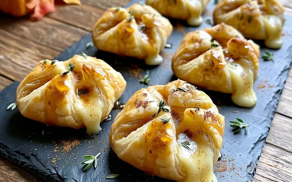 Pumpkin Spice Hot Honey Brie Bites