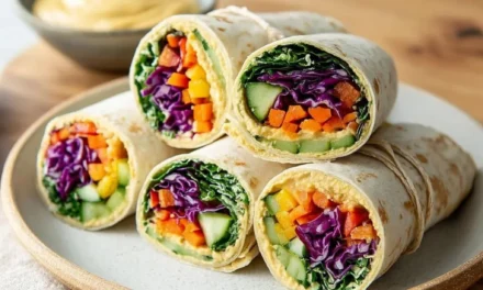 Rainbow Veggie Wraps with Hummus
