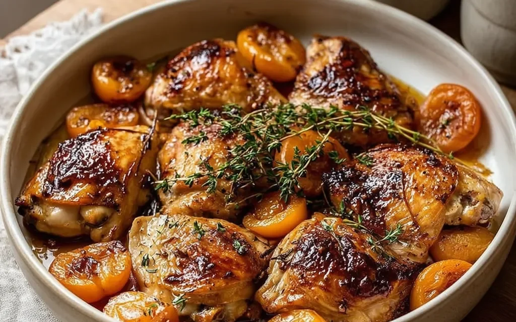 Roasted Apricot Chicken Dinner