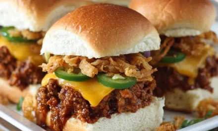 Sloppy Joe Sliders with Crispy Onions