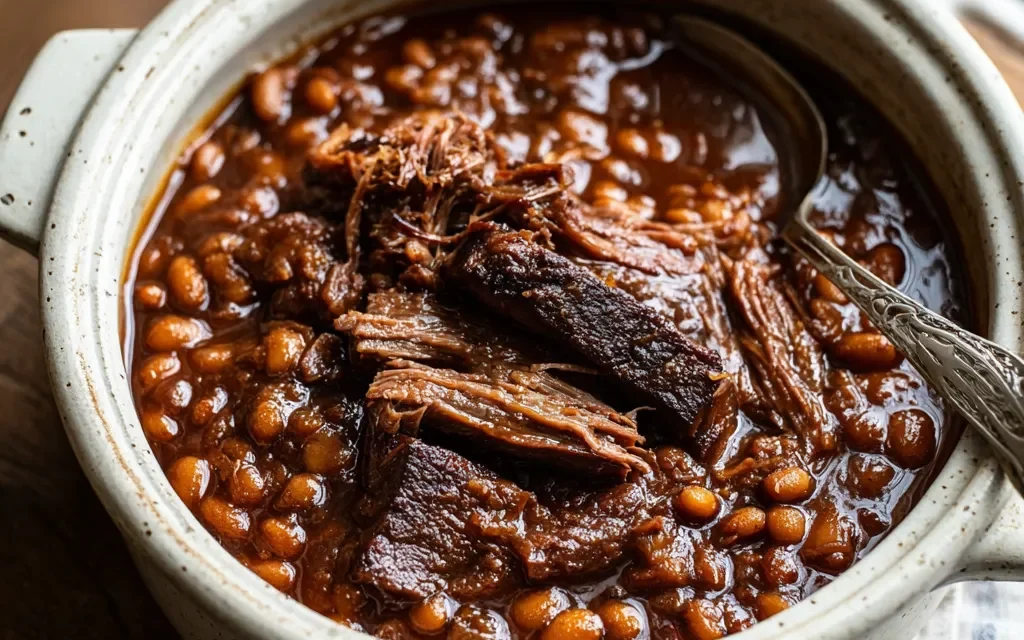 Slow-Cooker Baked Beans with Brisket