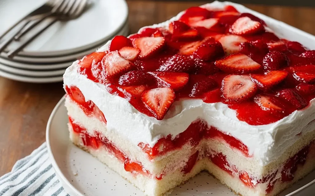 Strawberry Jello Poke Cake