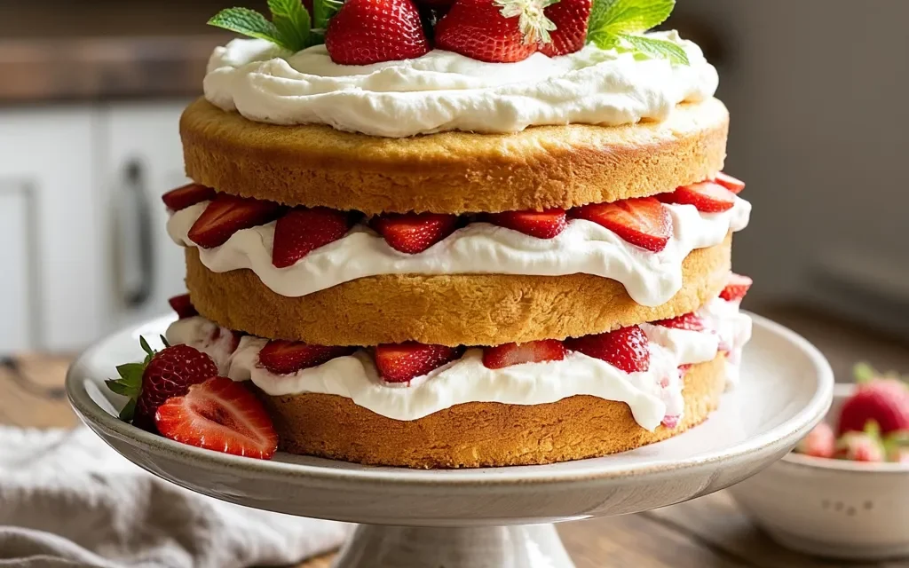 Strawberry Shortcake Layer Cake