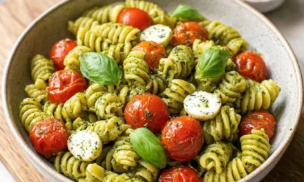 Summer Pesto Pasta with Cherry Tomatoes
