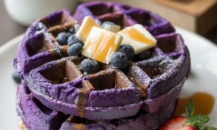 Ube Mochi Waffles