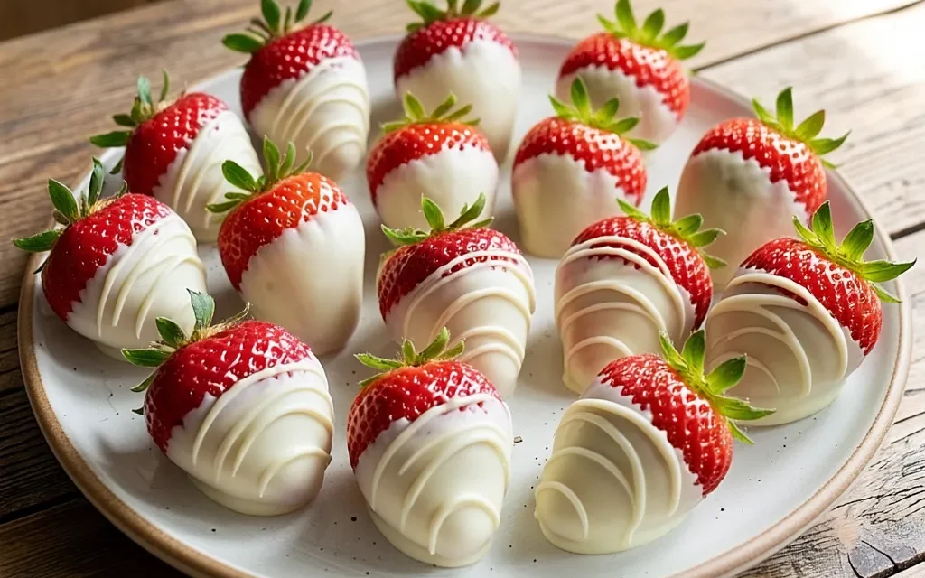 White Chocolate Dipped Strawberries
