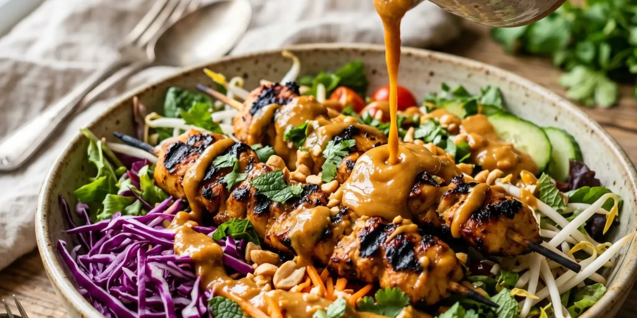 Discover the Joy of Chicken Satay Salad in Just 20 Minutes