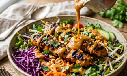 Discover the Joy of Chicken Satay Salad in Just 20 Minutes