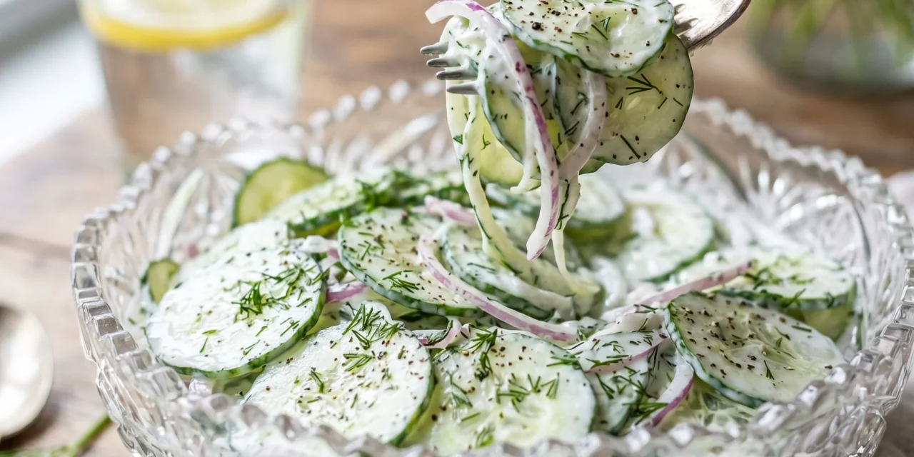 Creamy Cucumber Salad – A Refreshing Summertime Delight