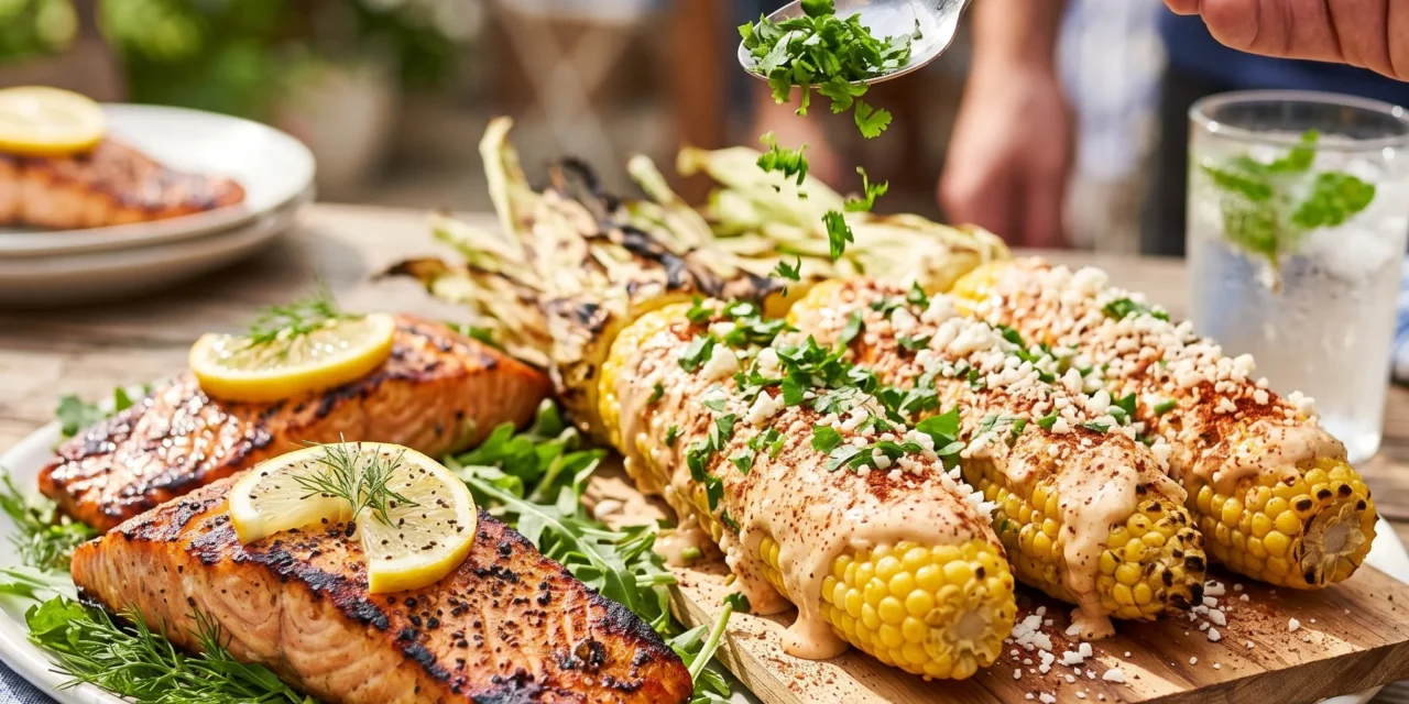 Grilled Salmon & Elote Corn: Your New Summertime Favorite