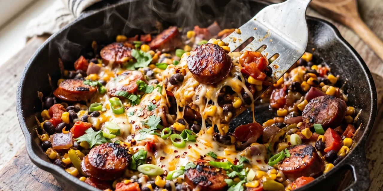 Kielbasa Black Bean Skillet