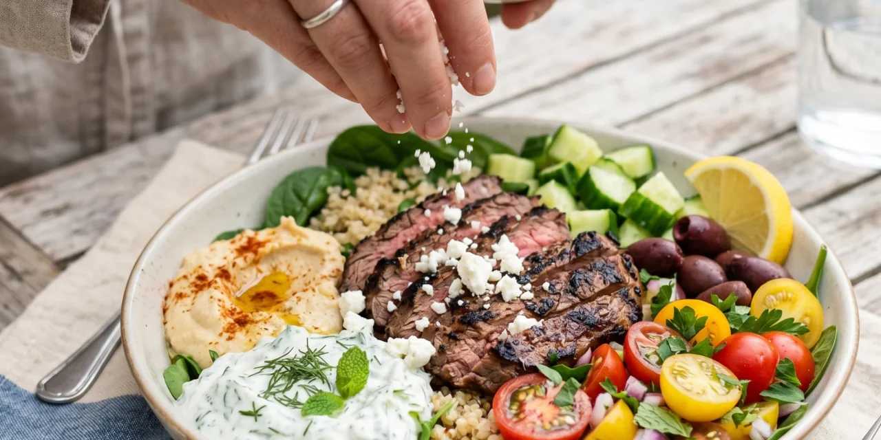 Mediterranean Flank Steak Bowls