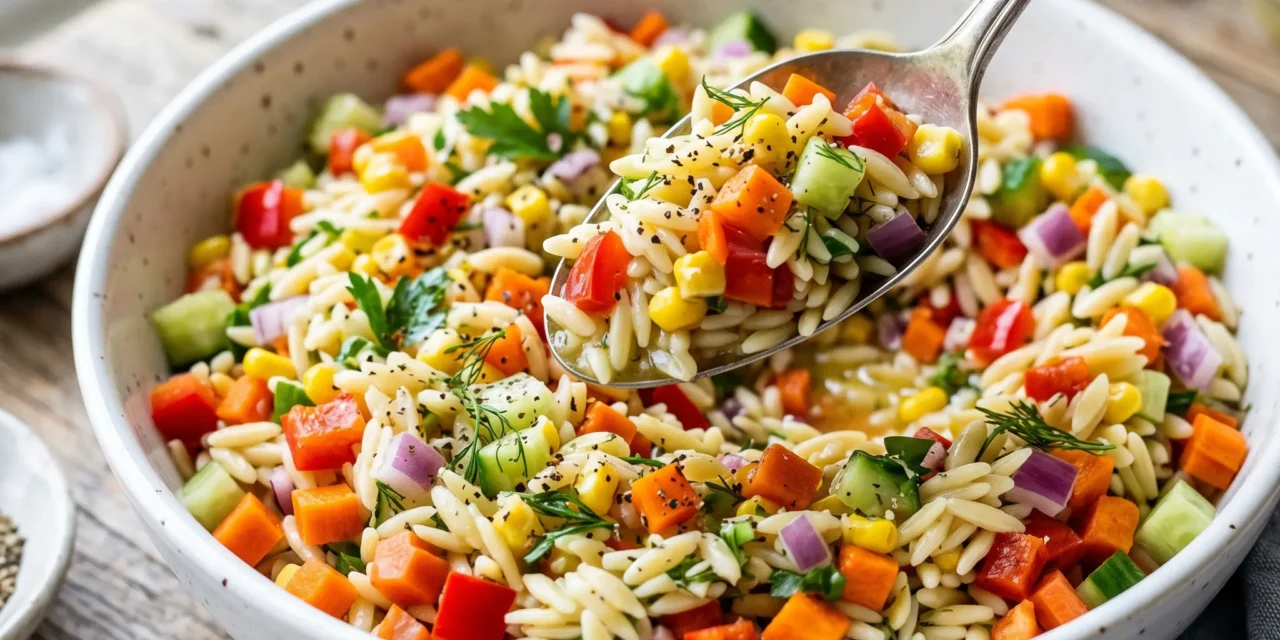 Rainbow Orzo Salad – A Vibrant and Flavorful Summer Delight