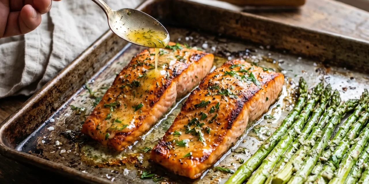 Sheet-Pan Garlic Butter Salmon & Asparagus