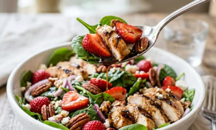 Enjoy a Refreshing Strawberry Spinach Chicken Salad Today!
