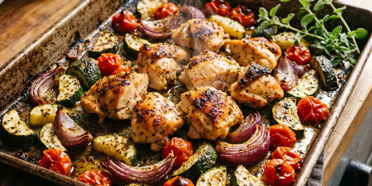 Sheet Pan Greek Chicken and Vegetables