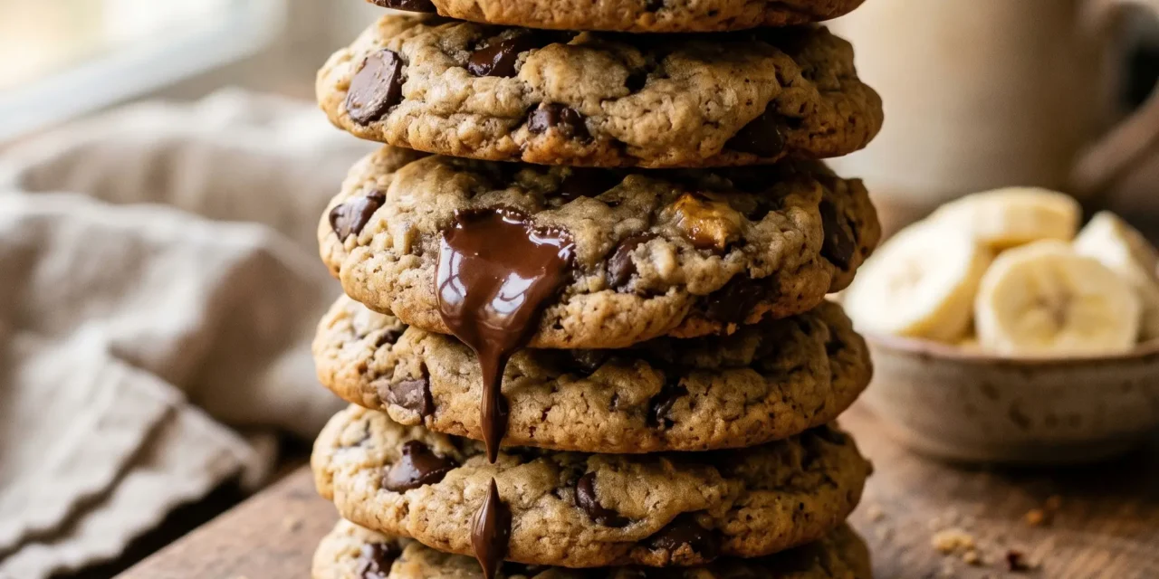 Banana Bread Chocolate Chip Cookies for a Quick and Delicious Snack