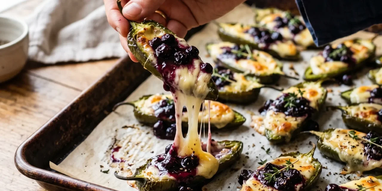 Blueberry Brie Jalapeño Poppers: A Flavorful Bite-Sized Delight
