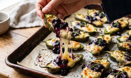 Blueberry Brie Jalapeño Poppers: A Flavorful Bite-Sized Delight