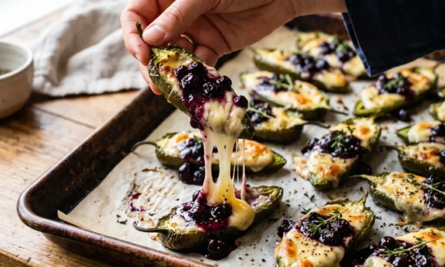 Blueberry Brie Jalapeño Poppers: A Flavorful Bite-Sized Delight