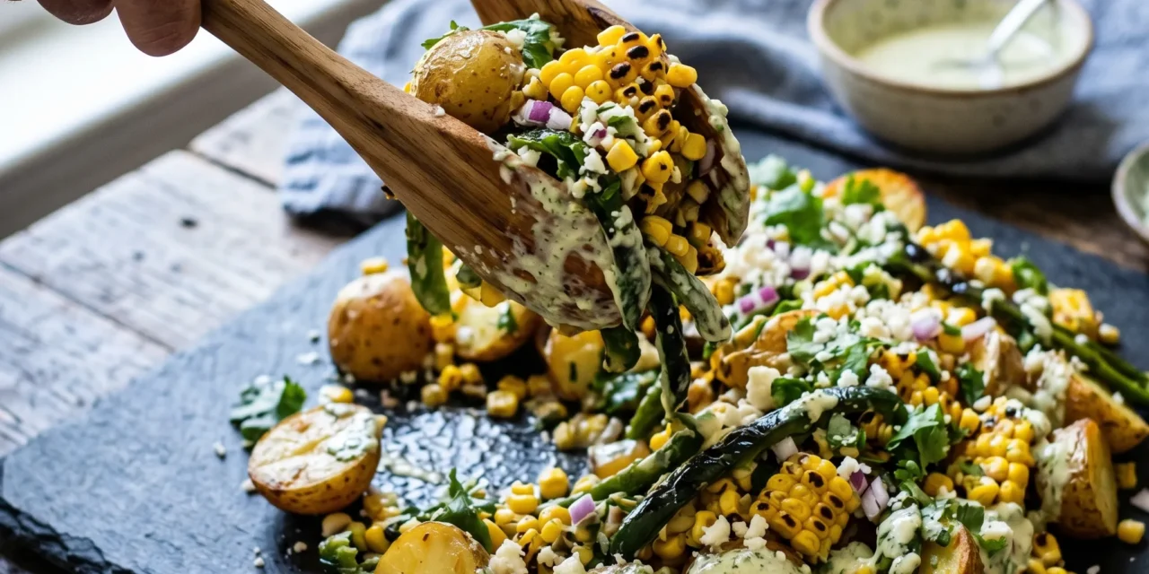Grilled Corn, Poblano & Potato Salad for a Fresh Summer Side