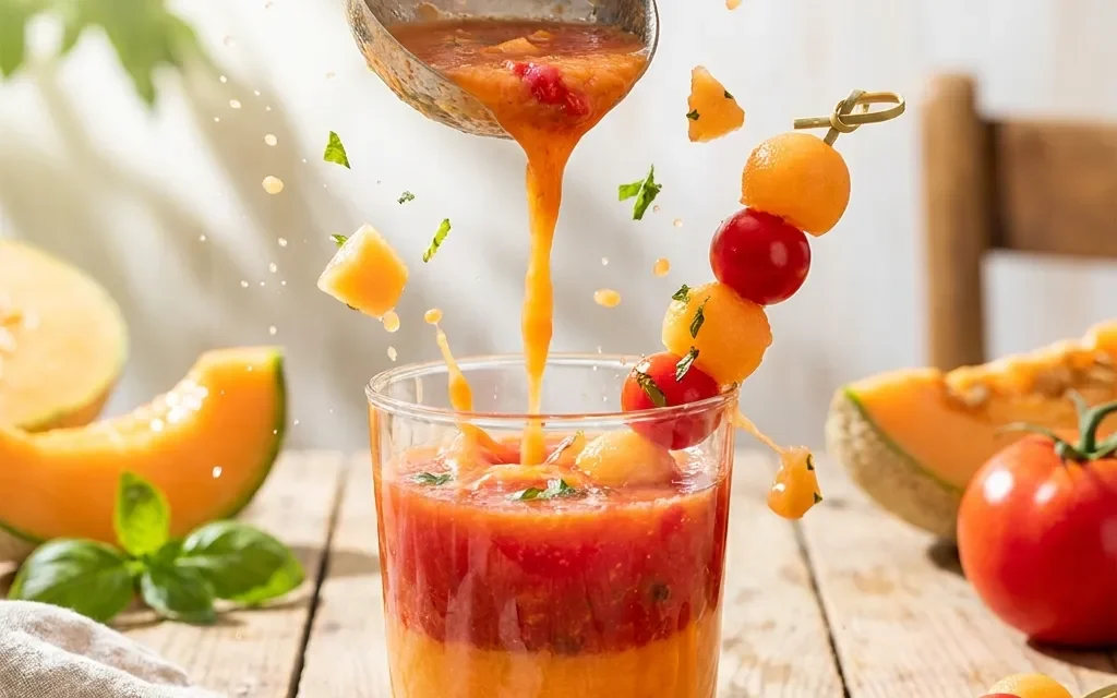 Cantaloupe-Tomato Gazpacho: A Refreshing Summer Delight