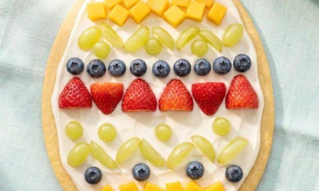 Easter Egg Shape Fruit Pizza: A Fun and Colorful Treat for Spring