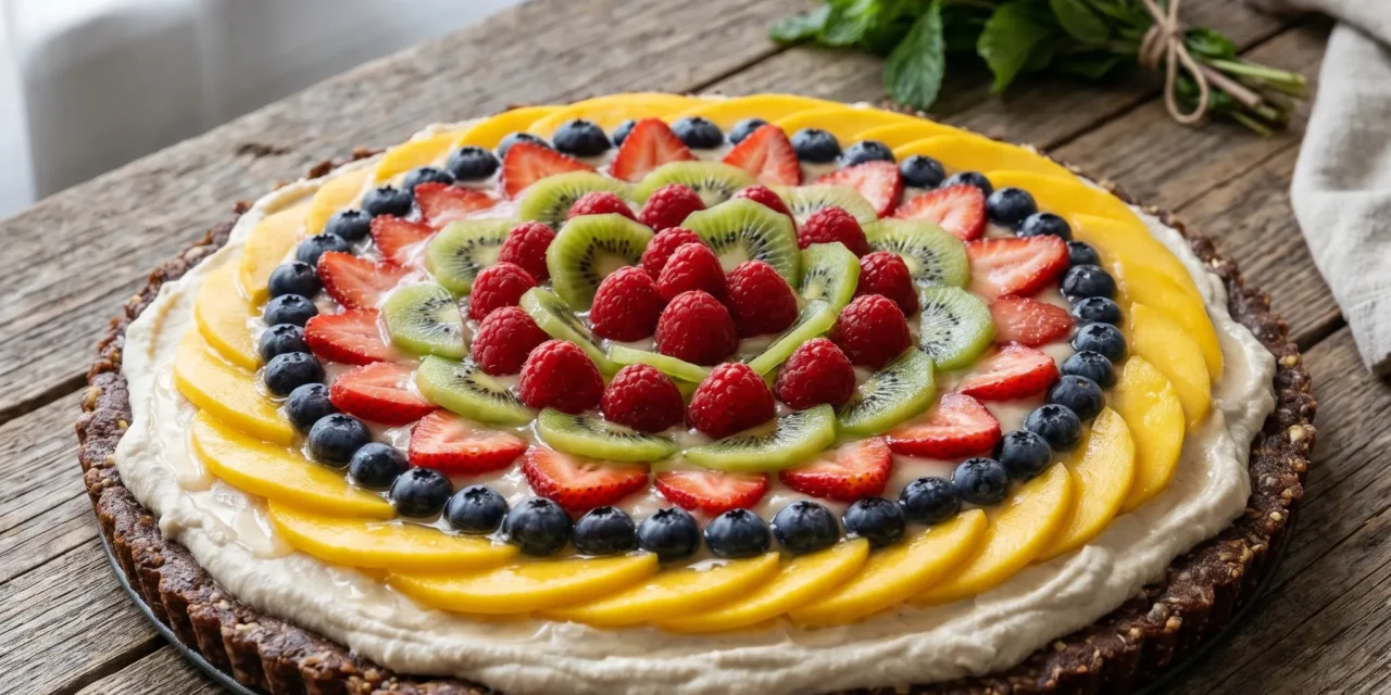 Healthy Raw Crust Fruit Pizza: A Refreshing and Guilt-Free Dessert