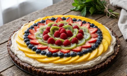 Healthy Raw Crust Fruit Pizza: A Refreshing and Guilt-Free Dessert