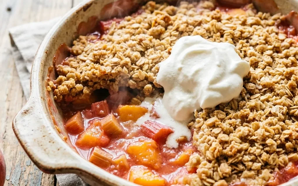 Peach Rhubarb Cobbler: A Delicious Summer Dessert Delight