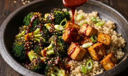 Sticky Gochujang Broccoli Tofu Bowl: A Flavorful Vegan Delight