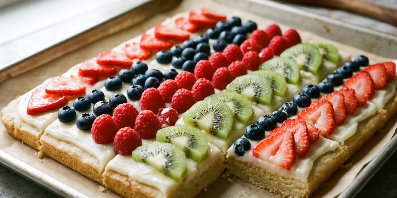 Sugar Cookie Fruit Pizza Bars: A Colorful and Delicious Dessert