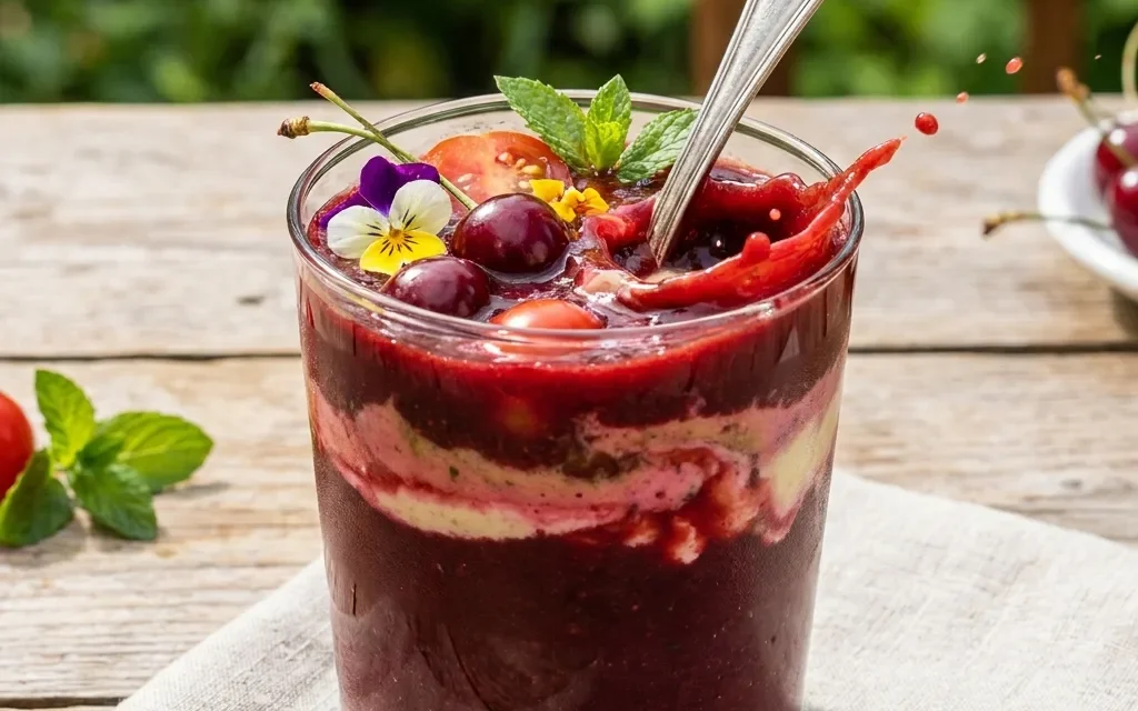 Tomato and Sour Cherry Gazpacho: A Refreshing Twist on Classic Soup