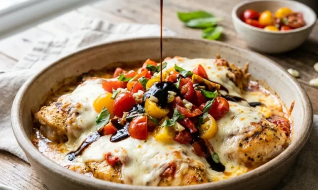 Bruschetta Chicken Bake: A Flavorful, Easy Dinner Delight