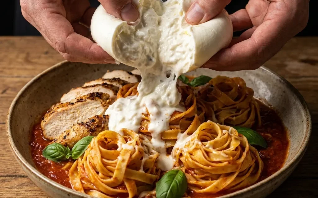 Chicken Burrata Pasta: A Creamy, Comforting Dinner Recipe