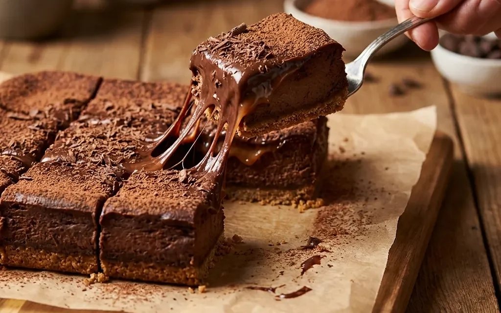 Indulge in Decadent Chocolate Cheesecake Bars Today!