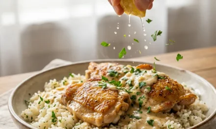 Creamy Lemon Garlic Chicken Rice: A Flavorful Family Favorite