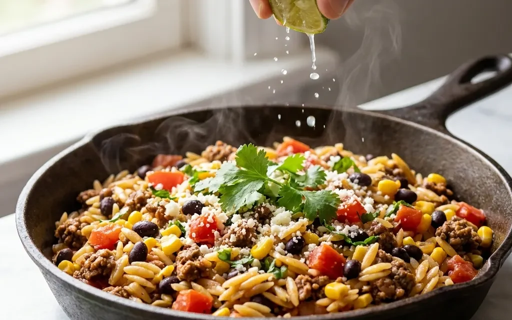 Mexican Beef Orzo: A Flavorful 30-Minute Dinner Delight